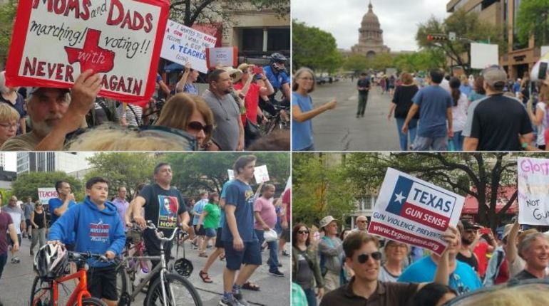В США тысячи людей вышли на марши против оружия