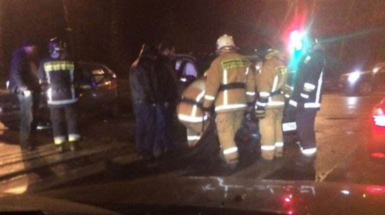 Очевидцы сообщают о массовой аварии на Выборгском шоссе